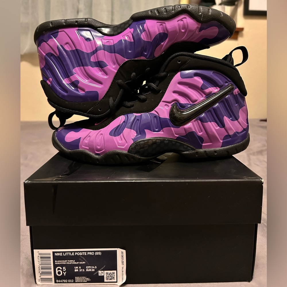 Nike foamposite purple camo